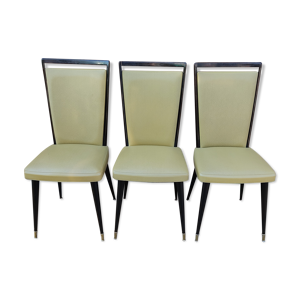 3 chaises années 60 - blanc