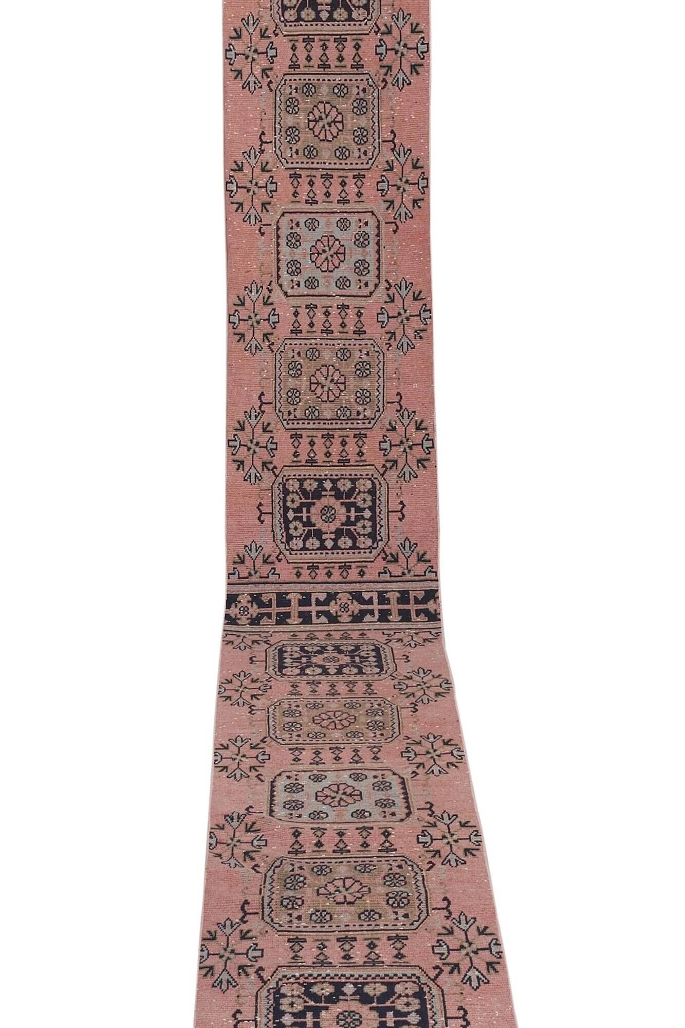 Vintage Turkish hallway rug 78x645 cm