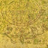 Tapis design style délavé  vert et jaune 149x230