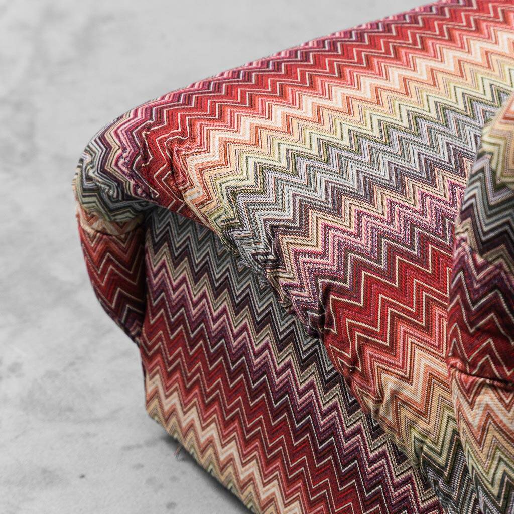 Missoni Doimo fabric armchair 1970s vintage modernism