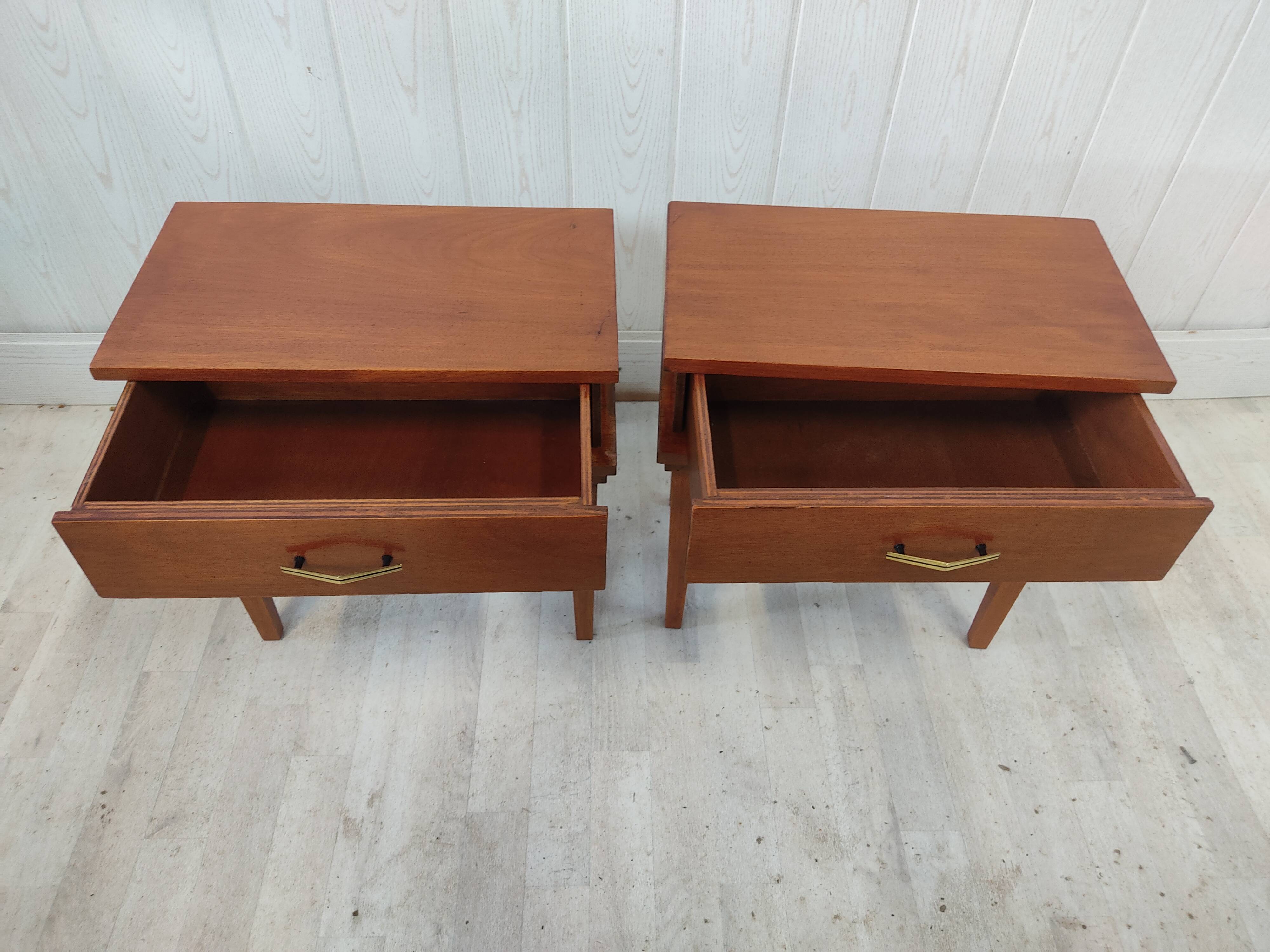 Pair of vintage bedside tables