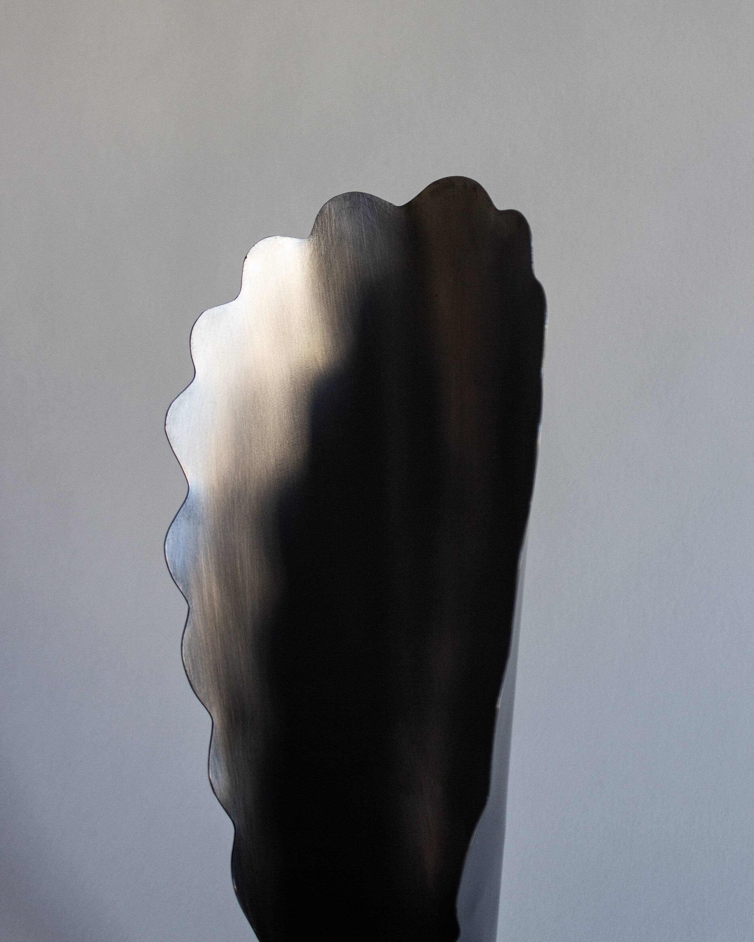 Pair of brushed steel lamps⎮60s, 70s