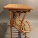 Bedside table magazine rack rattan and bamboo vintage 1960/1970.