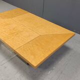 Vintage ash wood coffee table by Paul Michel, 1970s