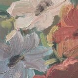 Tableau peinture ancienne nature morte aux fleurs Still Life XXe