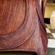 Table marqueterie de rotin vintage 1970