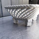Vintage basket, woven ceramic fruit bowl