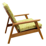 Scandinavian armchair reupholstered in chunky knit