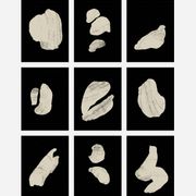 Set of 9 abstract giclee prints, A4