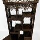 Richly carved antique Chinese display shelf – 19th century