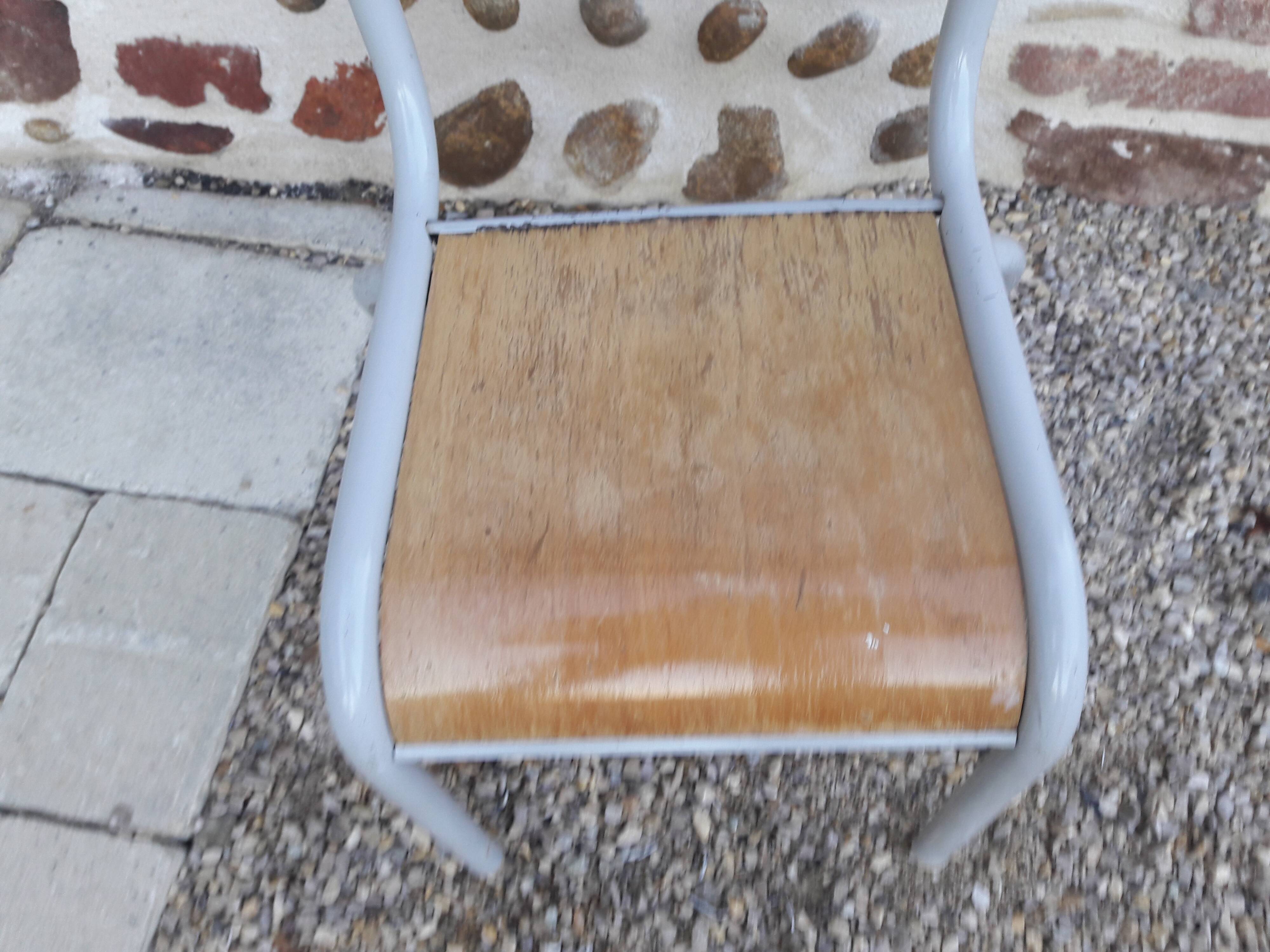 Formica school desk with chair