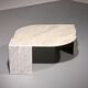 Italian teardrop shaped marble coffee table, 1980s