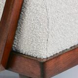 Art Deco Beige Boucle Armchair, 1960s