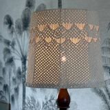 1940s floor lamp in turned wood