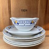 Sarreguemines plates and sauceboat from 1924