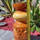 Vintage Fat Lava vase by Veb Haldensleben - 1970s