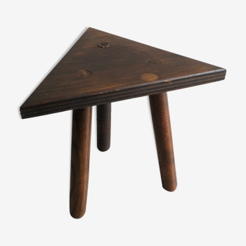 Wood tripod stool