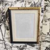 Black frame and gold leaf