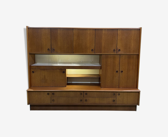 Buffet bar année 1969 en teck - fabrication française