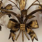 Pair of gilt double wall candleholders by Hans Kögl, 1960s