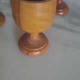Set of wooden egg cups