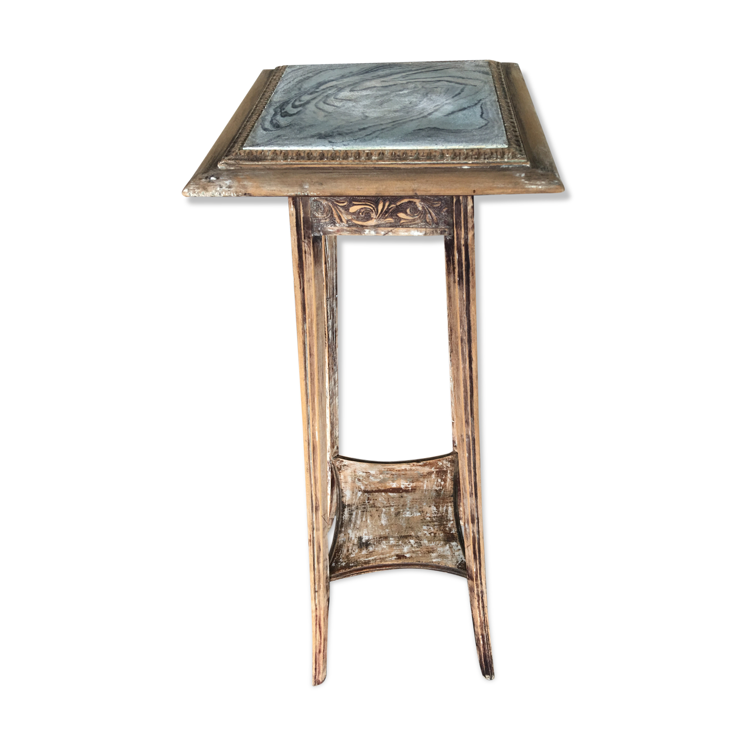 Wood and ceramic side table, 1930