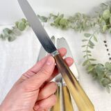 Set of 6 vintage horn table knives