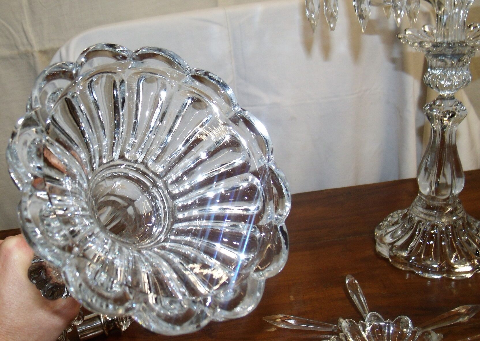 Pair of girandoles chandeliers to pendants