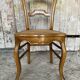Antique Chair Louis XV Style Wood & Caned Seat Vintage #E030