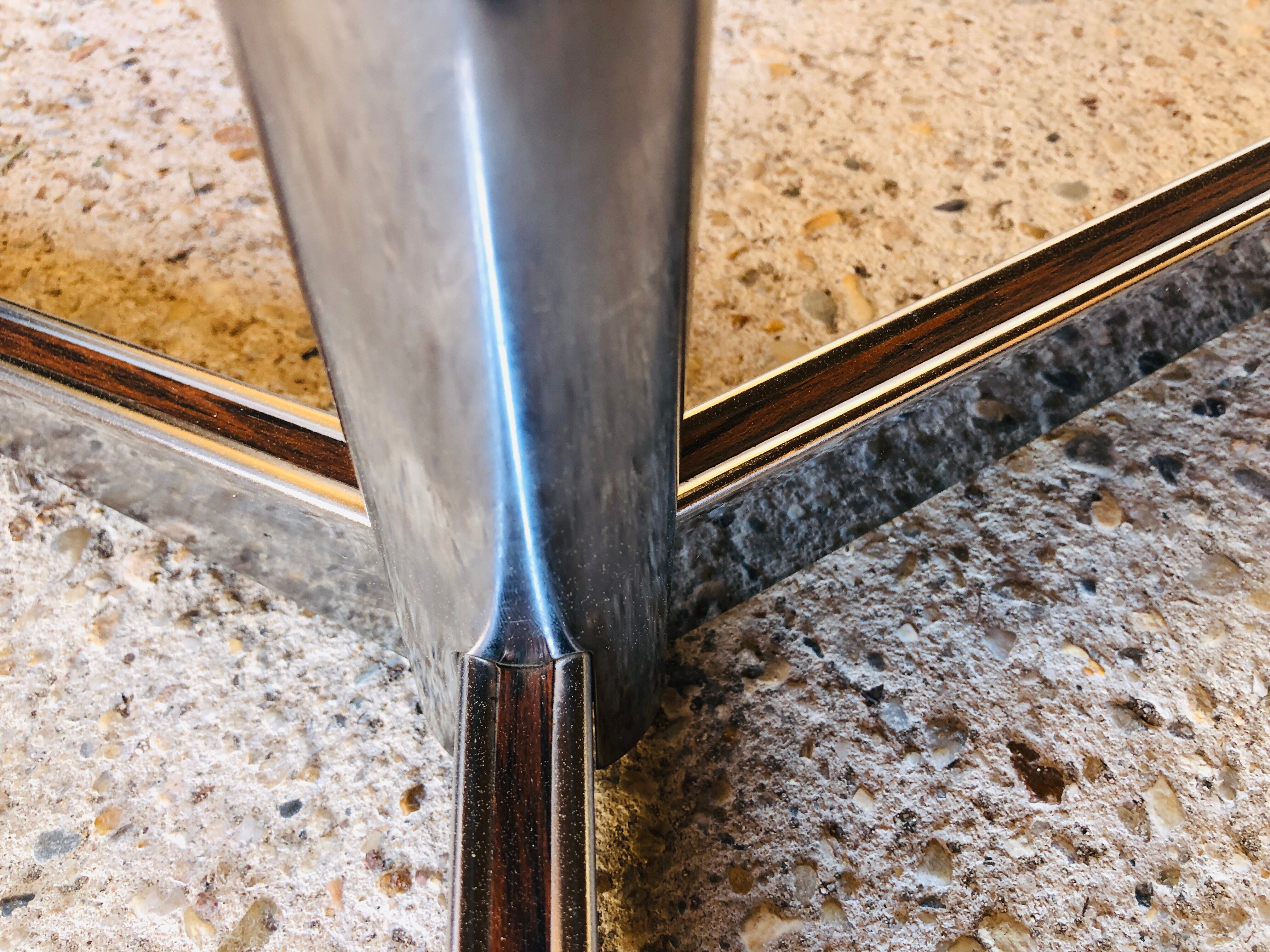 Ceramic and chrome coffee table circa 1970