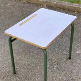 Bureau écolier bois et acier vert