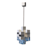 Vintage Cubico Chandelier by Gaetano Sciolari, 1970s