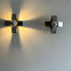 Pair of wall lamps in chromed metal France 1970