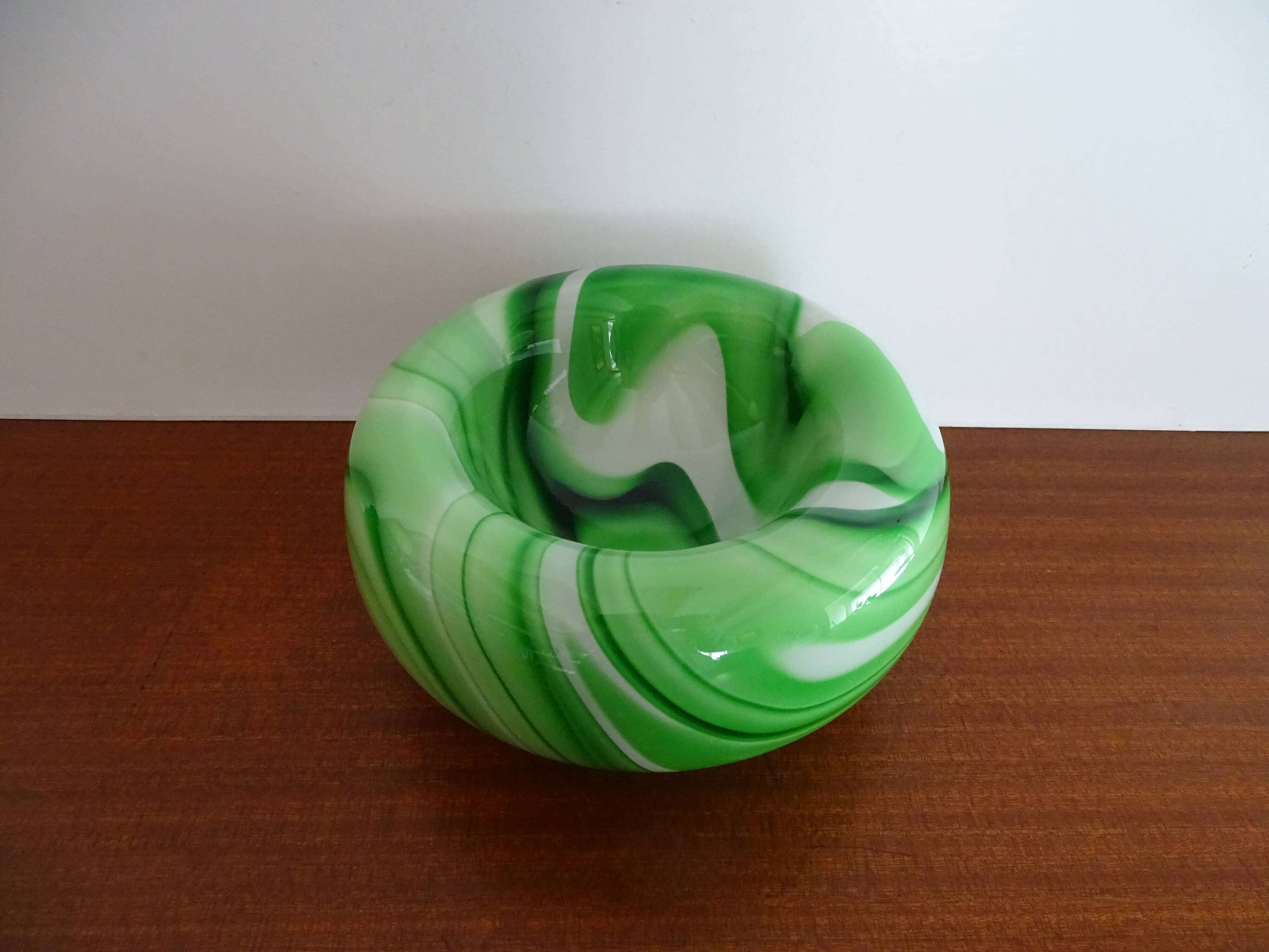Cendrier verre de Murano par Carlo Moretti - Ø 19 cm