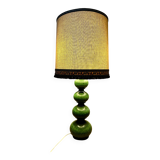 Green ceramic sun lamp/table, Kaiser Leuchten, Germany, 1960s elegance.