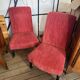 Low chairs Napoleon III - Red velvet - Around 1870