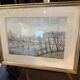 Lithograph Marsh Landscape Signed F Cavel