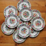 11 dessert plates or Rusticana bread plates in Sarreguemines earthenware