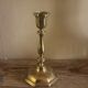 Candle holder Small brass torch octagonal base