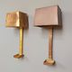 Pair of brass wall lamps, Paul Moerenhout, 70s
