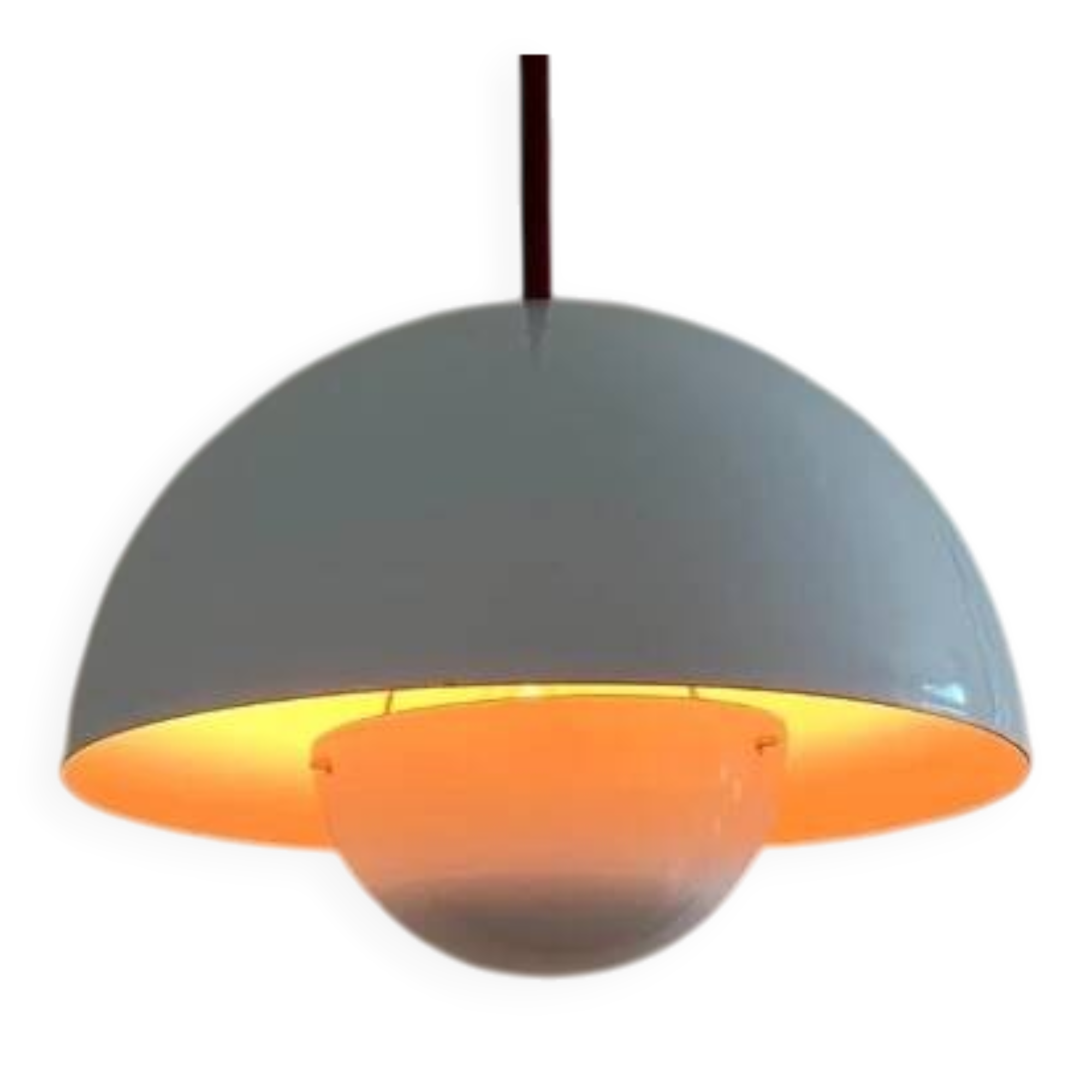 Vintage Louis Poulsen Flowerpot Lamp - Verner Panton - VP1 - Enamel