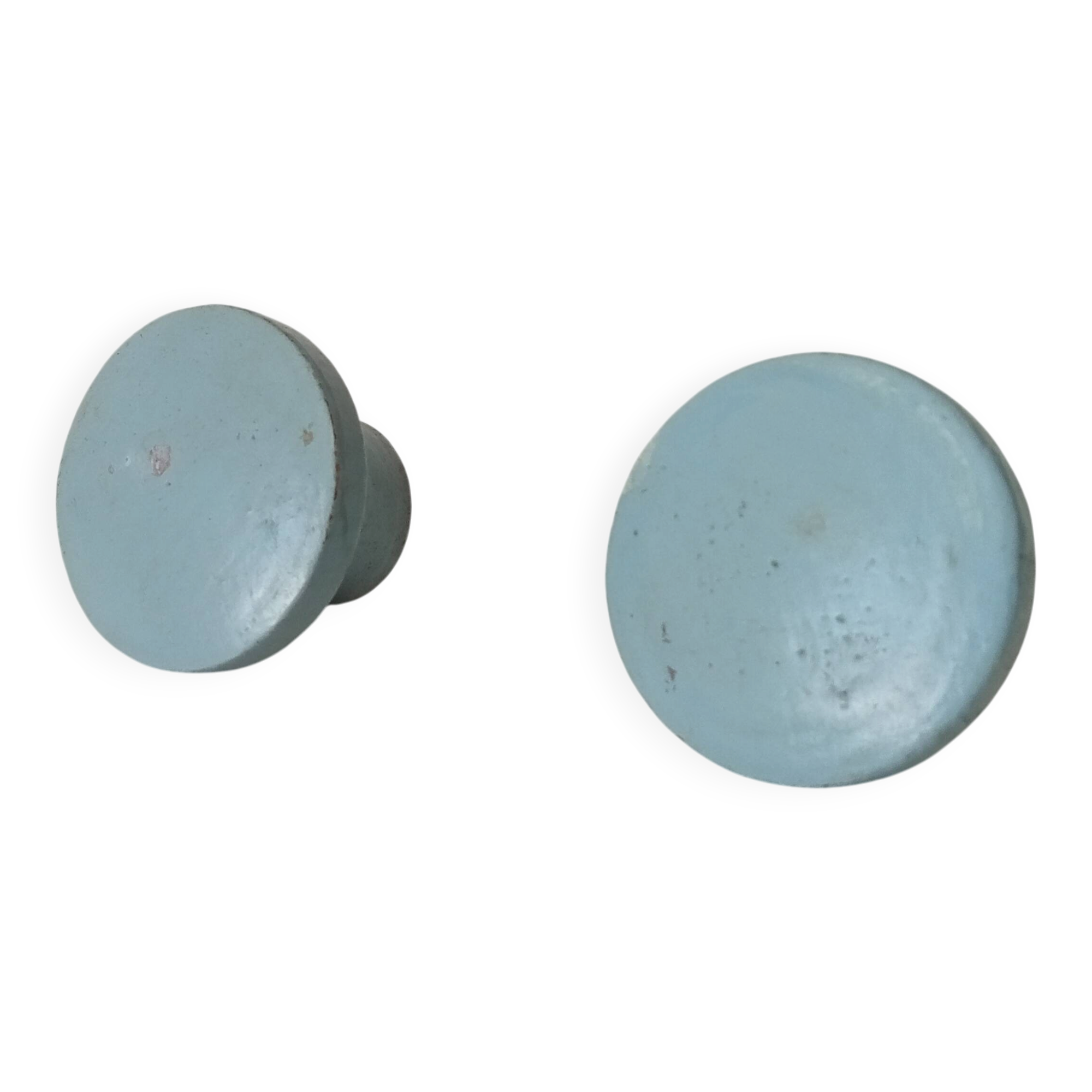 Paire de boutons de meubles vintage en bois