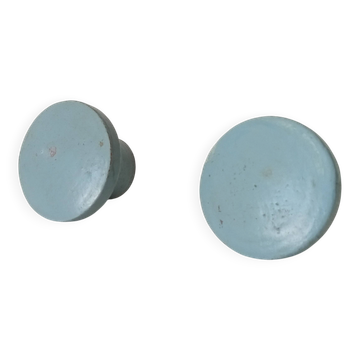Pair of vintage wooden furniture knobs