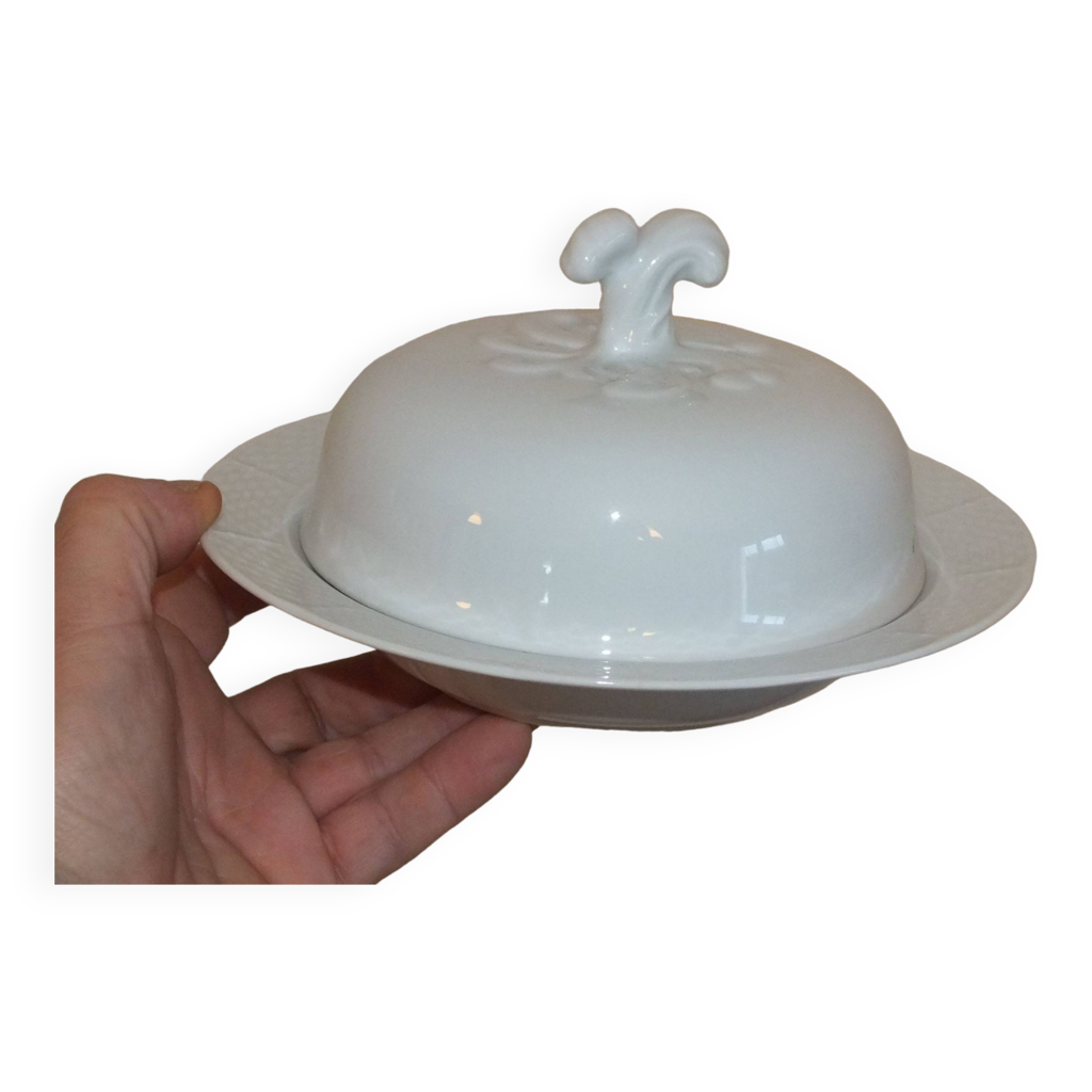 Beurrier 'vache' porcelaine Apilco
