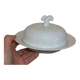 White porcelain butter or cheese dish