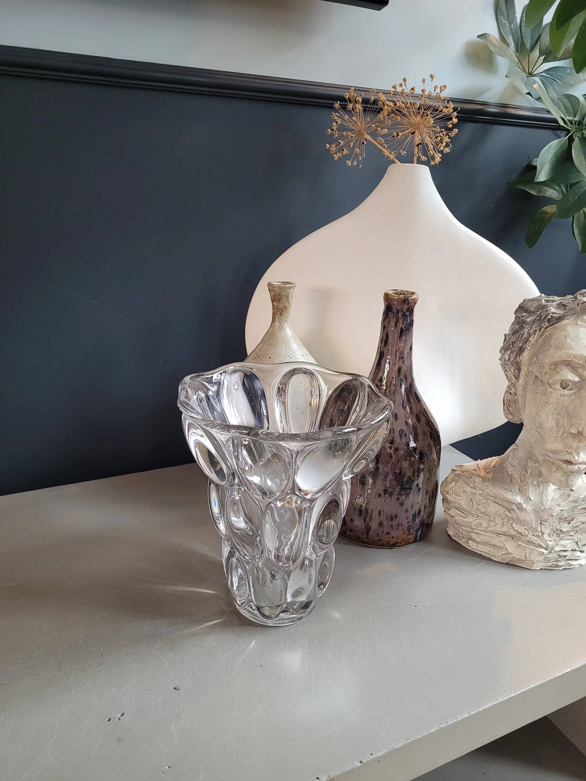 Giraffe vase in crystal