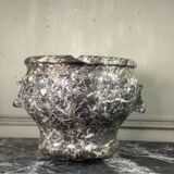 Large grey marble mortar from the Ardennes, 18th century.