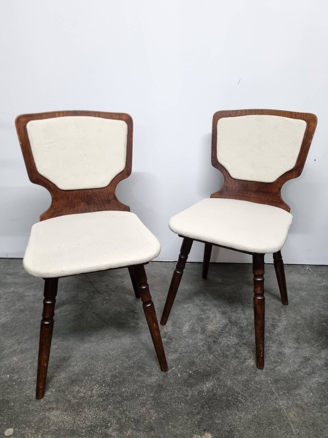 Pair of vintage wooden chairs