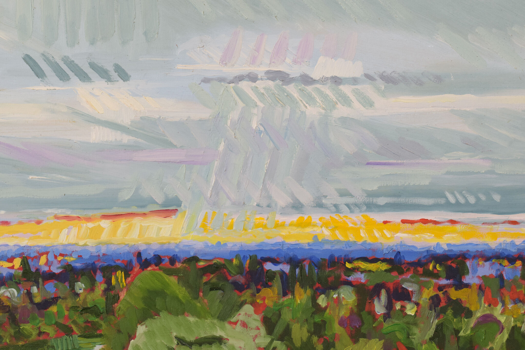 Huile sur toile Richmond Terrace Coucher de soleil, en plein air