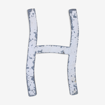 Lettre H en métal galvanisé